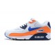 Scarpe Nike Air Max 90 Blanco Arancio Blu