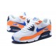 Scarpe Nike Air Max 90 Blanco Arancio Blu