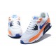 Scarpe Nike Air Max 90 Blanco Arancio Blu