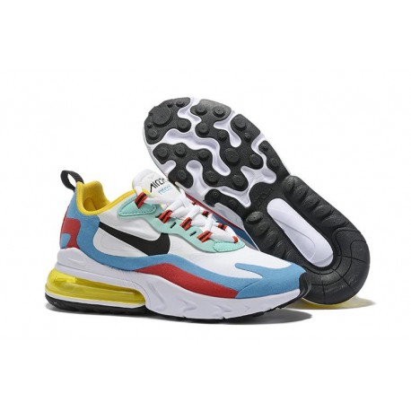 Nike Air Max 270 React - Bianco Blu Giallo