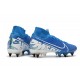 Nike Mercurial Superfly VII Elite SG-Pro Anti-Clog Blu Bianco