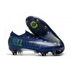 Nike Mercurial Vapor XIII Elite SG Pro Anti Clog Blu Void Volt Bianco