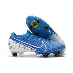 Nike Mercurial Vapor XIII Elite SG Pro Anti Clog New Lights Blu Bianco