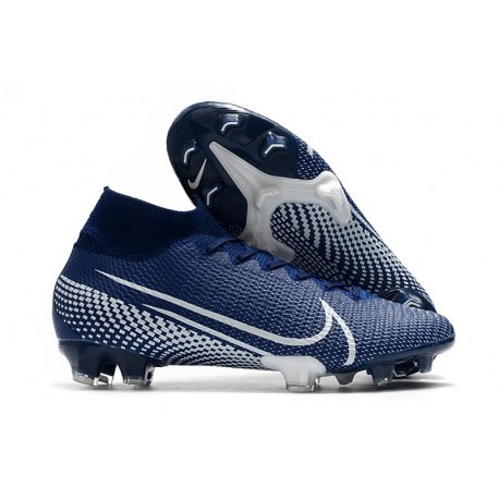 Nike Mercurial Superfly VII Elite FG Scarpa da Calcio Blu Bianco