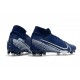 Nike Mercurial Superfly VII Elite FG Scarpa da Calcio Blu Bianco