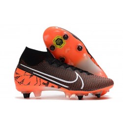 Nike Mercurial Superfly VII Elite SG-Pro Anti-Clog Nero Bianco Cremisi