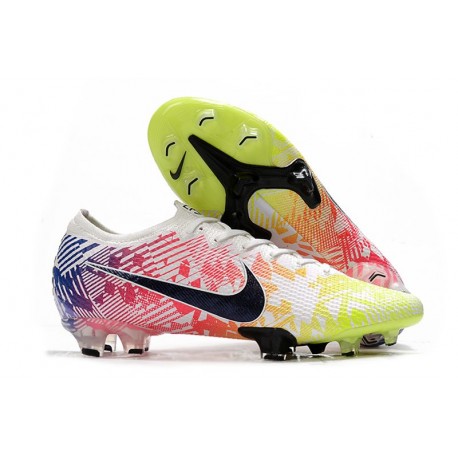 Neymar Nike Mercurial Vapor 13 Elite FG Bianco Nero Blu Racer Volt