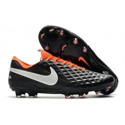 Nike Tiempo Legend 8 Elite Scarpe Uomo - Nero Bianco Arancione