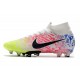 Nike Neymar Mercurial Superfly 7 Elite AG-Pro Bianco Nero Blu Racer Volt