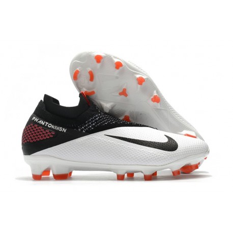 Nike Phantom VSN 2 Elite DF FG Uomo -Bianco Nero Cremisi Laser