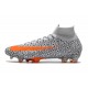 Nike Mercurial Superfly 7 Elite DF FG Bianco Arancione Total Nero