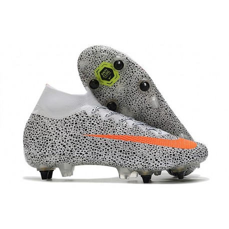 Nike Mercurial Superfly 7 Elite SG-Pro AC CR7 Bianco Arancione Nero