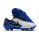 Scarpa Cuir Nike Tiempo Legend VIII Elite FG Bianco Blu Nero