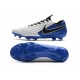 Scarpa Cuir Nike Tiempo Legend VIII Elite FG Bianco Blu Nero