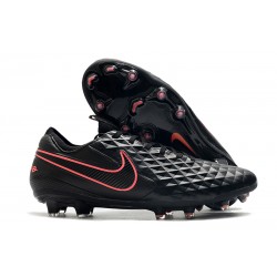 Scarpa Cuir Nike Tiempo Legend VIII Elite FG Nero Rosa