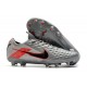 Scarpa Cuir Nike Tiempo Legend VIII Elite FG Grigio Nero Rosso