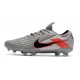 Scarpa Cuir Nike Tiempo Legend VIII Elite FG Grigio Nero Rosso