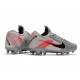 Scarpa Cuir Nike Tiempo Legend VIII Elite FG Grigio Nero Rosso