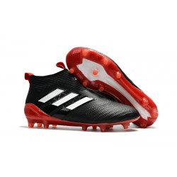 Adidas ACE 17+ PureControl FG Scarpini da Calcio - Nero Bianco Rosso