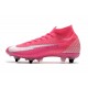 Nike Mercurial Superfly 7 Elite SG-Pro x Mbappé Rosa Blast Bianco Nero