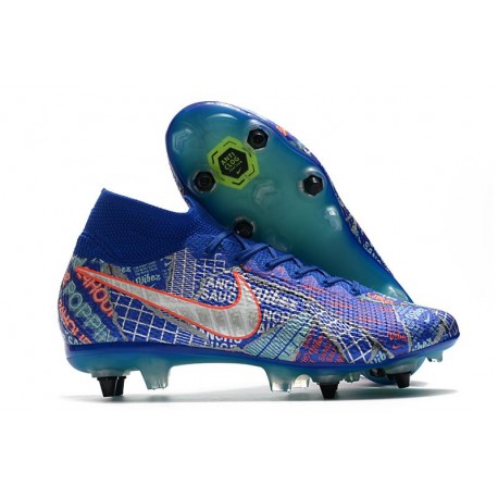 Nike Mercurial Superfly 7 Elite SG-Pro Sancho Blu Racer Verde Aurora