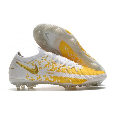 Scarpa Nouvo 2021 Nike Phantom GT Elite FG Bianco Oro