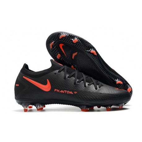 Nouvo 2021 Nike Phantom GT Elite FG Nero Rosso Cile Grigio Scuro