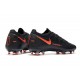 Nouvo 2021 Nike Phantom GT Elite FG Nero Rosso Cile Grigio Scuro