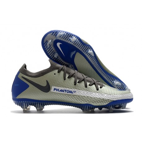 Scarpa Nouvo 2021 Nike Phantom GT Elite FG Blu Grigio Nero