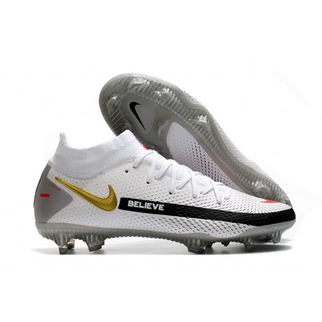 Scarpe Nike Phantom Gt Elite Dynamic Fit Fg Bianco Nero Oro Rosso