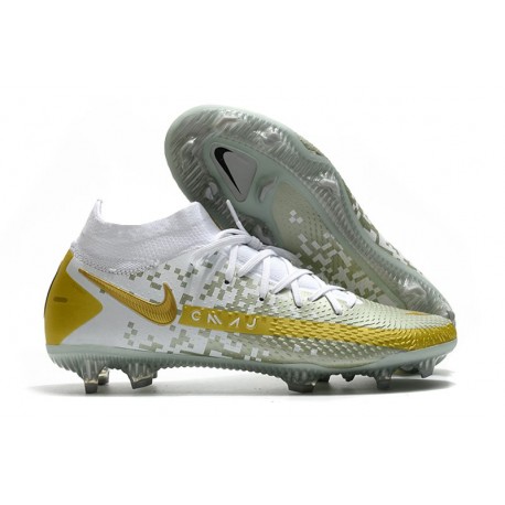 Scarpe Calcio Nike Phantom Gt Elite Dynamic Fit Fg Bianco Oro