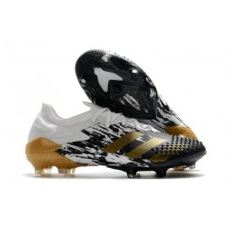 Nuovo adidas Predator Mutator 20.1 Low FG Bianco Nero Oro