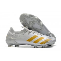 Nuovo adidas Predator Mutator 20.1 Low FG Bianco Oro