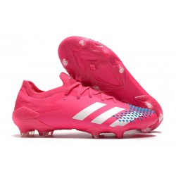 Nuovo adidas Predator Mutator 20.1 Low FG Rosa Bianco