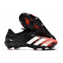 Nuovo adidas Predator Mutator 20.1 Low FG Nero Rosso Bianco