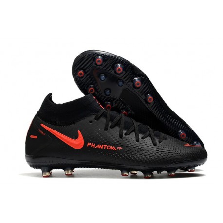 Scarpe Nike Phantom GT Elite DF AG-PRO Nero Rosso Cile Grigio Scuro