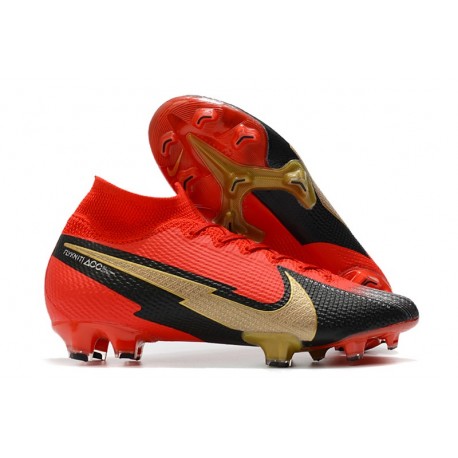 Nike Mercurial Superfly 7 Elite DF FG Rosso Nero Oro