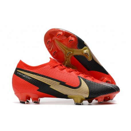 Scarpa Nike Mercurial Vapor 13 Elite FG Rosso Nero Oro