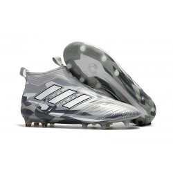 Scarpa da Calcio Nuove Adidas ACE 17+ PureControl FG - Grigio Bianco