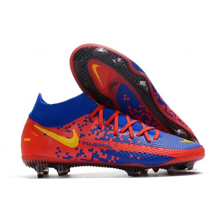 Nike Phantom Gt Elite DF FG Uomo Rosso Blu Giallo