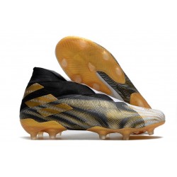 Scarpa Adidas Nemeziz 19+ FG Bianco Oro Metallico Nero Core