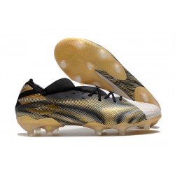 Scarpe Calcio adidas Nemeziz 19.1 FG - Bianco Oro Metallico Nero Core