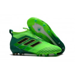 Scarpa da Calcio Nuove Adidas ACE 17+ PureControl FG - Verde Nero