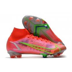 Nike Scarpe Mercurial Superfly 8 Elite FG Cremisi Vivace Argento Metallico