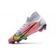 Nike Scarpe Mercurial Superfly 8 Elite FG Dragonfly - Vit Silver Mörklila