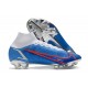 Nike Scarpe Mercurial Superfly 8 Elite FG Blu Bianco Rosso