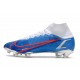 Nike Scarpe Mercurial Superfly 8 Elite FG Blu Bianco Rosso