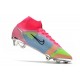 Nike Scarpe Mercurial Superfly 8 Elite FG Rosa Blu Giallo