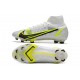 Nike Mercurial Superfly VIII Elite FG Bianco Nero Metallic Argento Volt