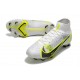 Nike Mercurial Superfly VIII Elite FG Bianco Nero Metallic Argento Volt